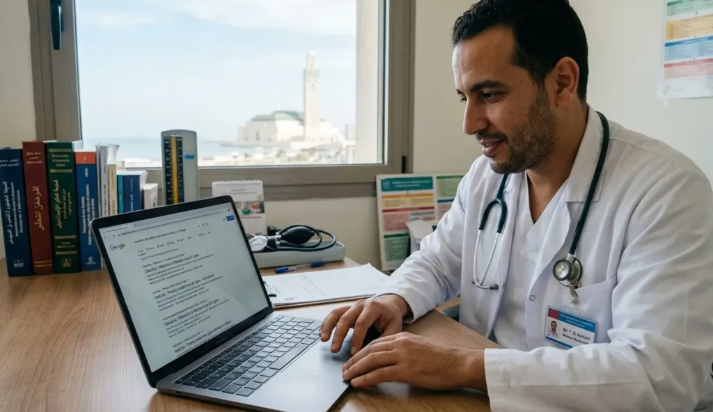 SEO webmarketing cabinet médical Maroc — médecin consultant ses résultats Google