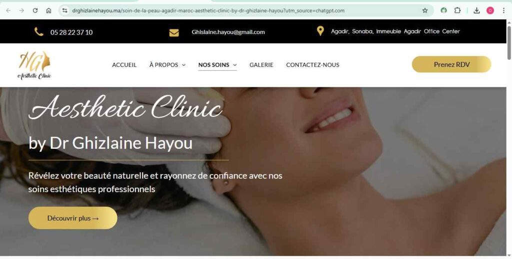 Dermatologue à Agadir spécialisée en Hydrafacial et peelings.