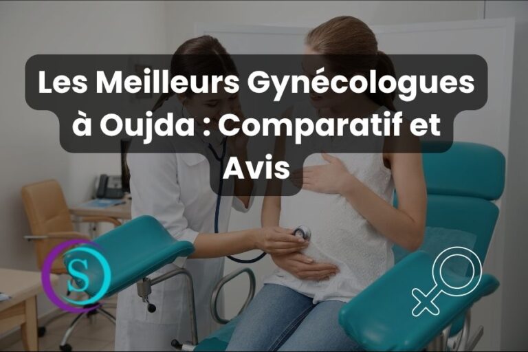 Une femme consulte une gynécologue dans un cabinet médical moderne, avec le logo de Sanitas.