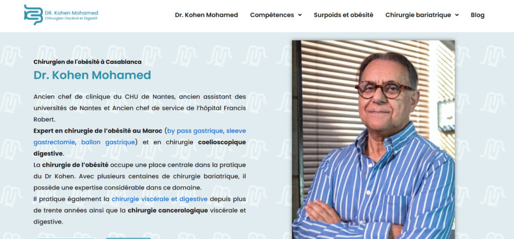 Portrait du Dr Mohamed Kohen, spécialiste renommé en chirurgie digestive à Casablanca