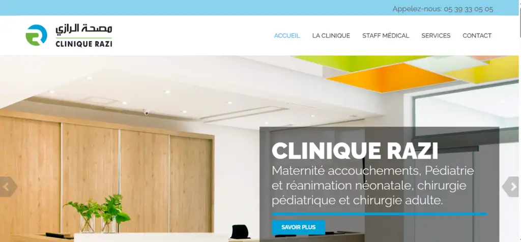 Clinique Razi à Tanger, spécialisée en pédiatrie et soins infantiles