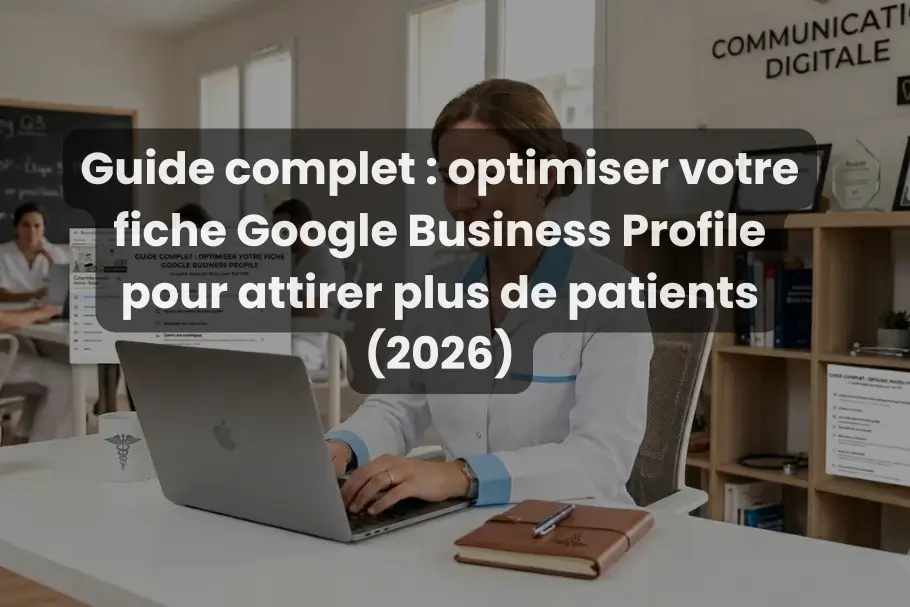 médecin optimisant sa fiche Google Business Profile pour améliorer la visibilité de son cabinet médical