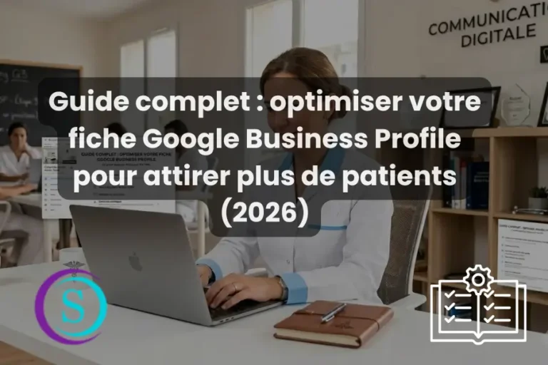 médecin optimisant sa fiche Google Business Profile pour améliorer la visibilité de son cabinet médical