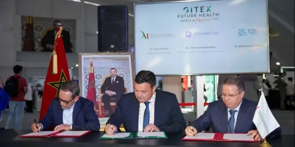 Signature du partenariat GE HealthCare FM6SS GITEX santé Maroc 2026