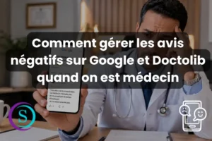 Médecin marocain consultant un avis négatif sur sa fiche Google Business Profile dans son cabinet médical, illustrant les enjeux de l’e-réputation médicale.
